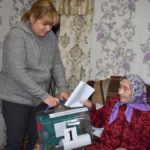 100-летняя Анна Ивановна Мишина проголосовала в Ермишинском районе Рязанской области