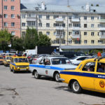 На Театральной площади в Рязани проходит выставка ретротехники, посвященная 88-летию Госавтоинспекции