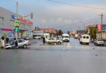В Рязанской области столкнулись две «Гранты»