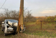 В Рязанской области иномарка врезалась в столб