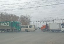 В Рязани перед путепроводом произошло ДТП