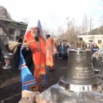 Митрополит Рязанский и Михайловский Марк освятил колокола, купол и крест Никольского храма в Спасске