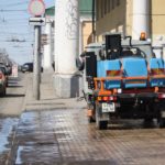 В Рязани убирали грунтовые наносы и мыли дороги